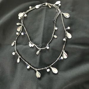 WHBM silver layered necklace